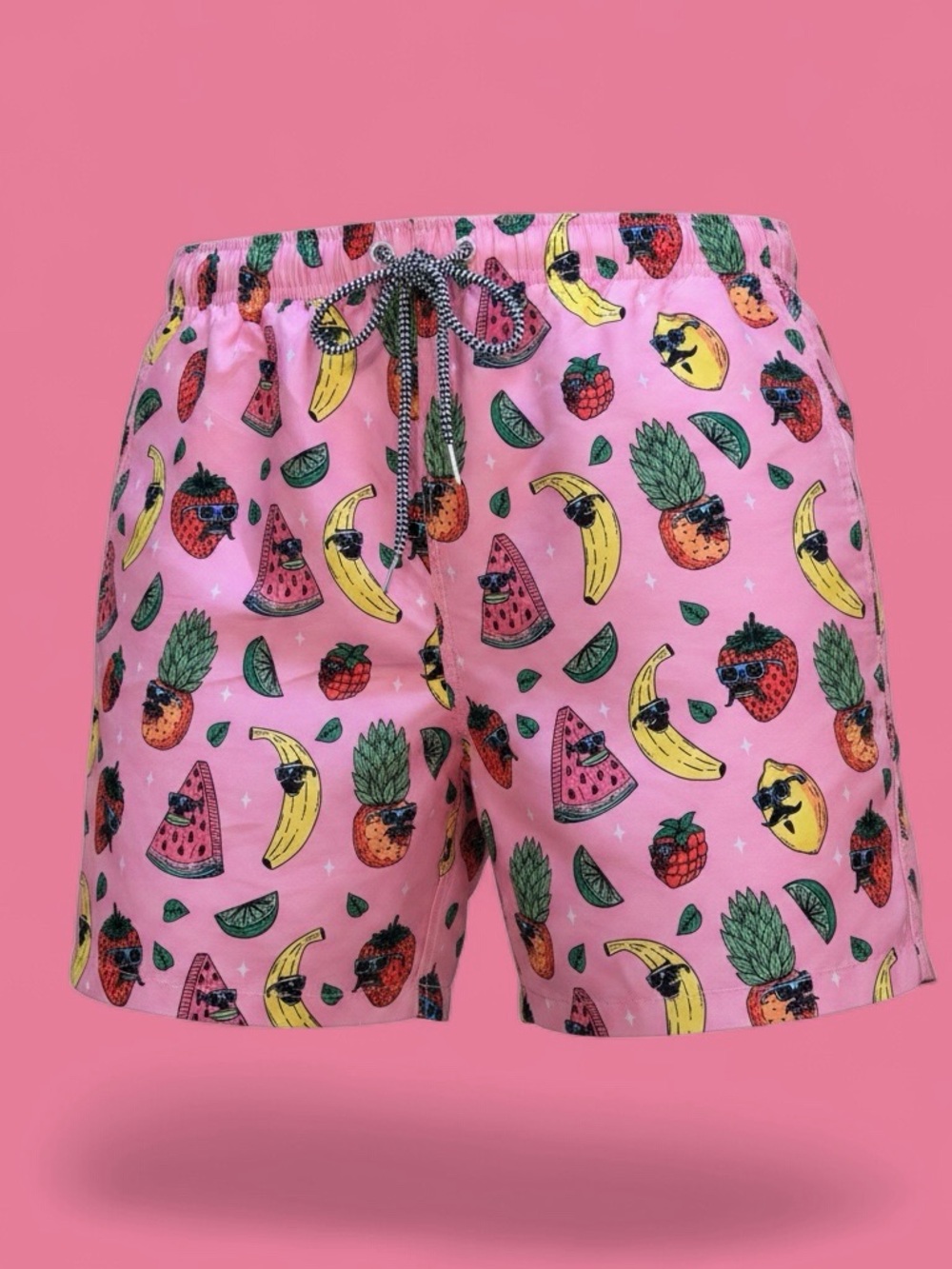 Boardies Pink Tropical Fruit Swim Shorts Size Large NWT